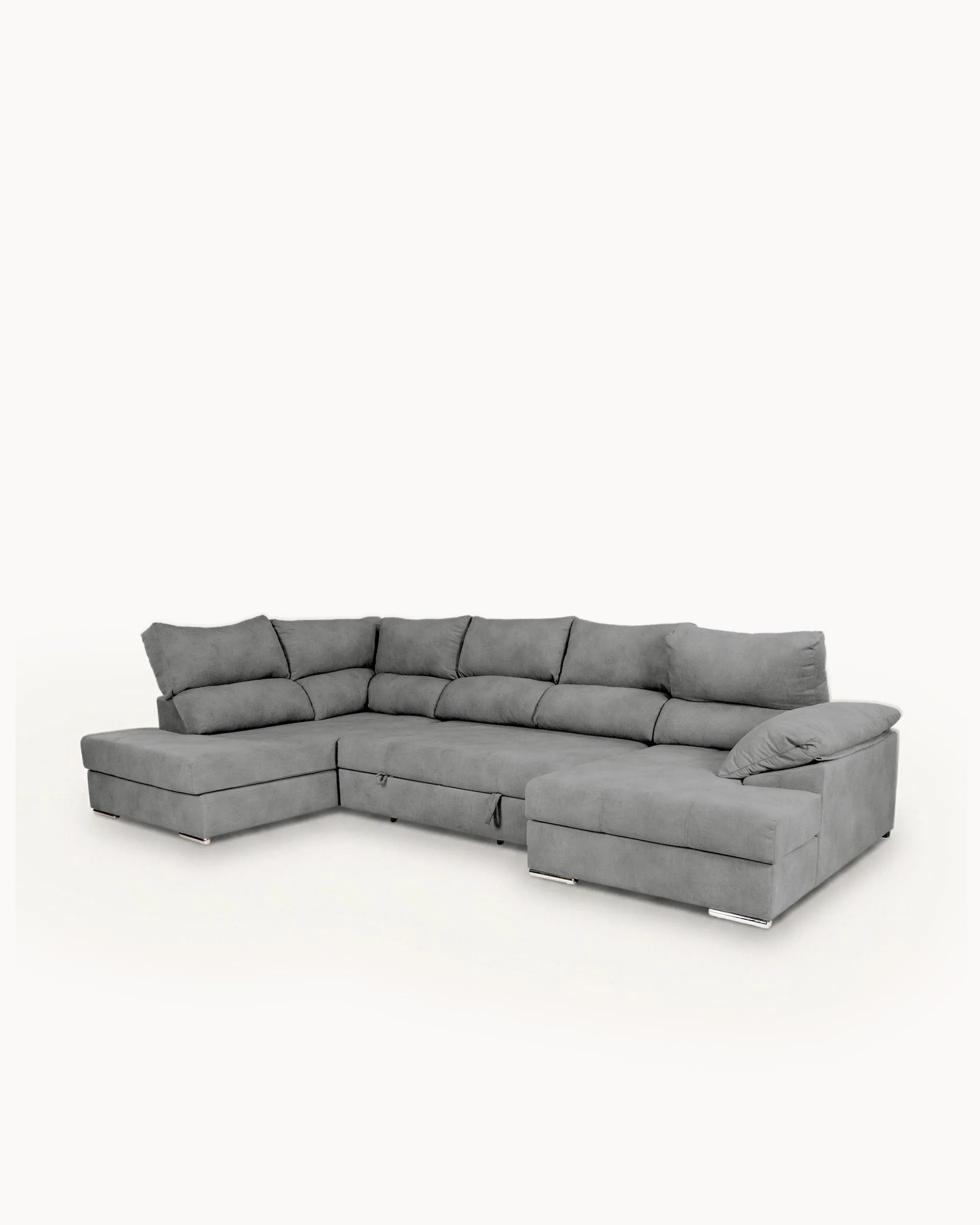 Sofá de canto PARMA com chaise longue e cama