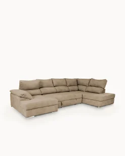 Sofá de canto PARMA com chaise longue e cama