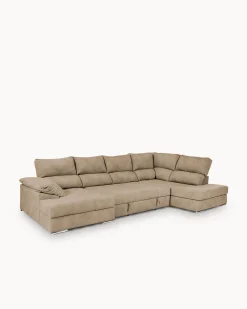 Sofá de canto PARMA com chaise longue e cama