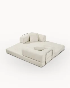 Sofás POP UP! Sofá 3 lugares OPEN com cama embalado a vácuo