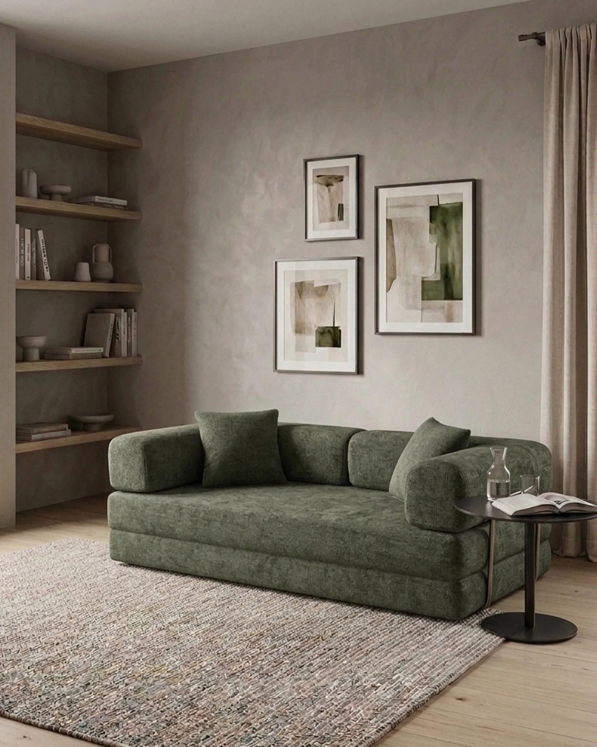 Sofás POP UP! Sofá 3 lugares OPEN com cama embalado a vácuo