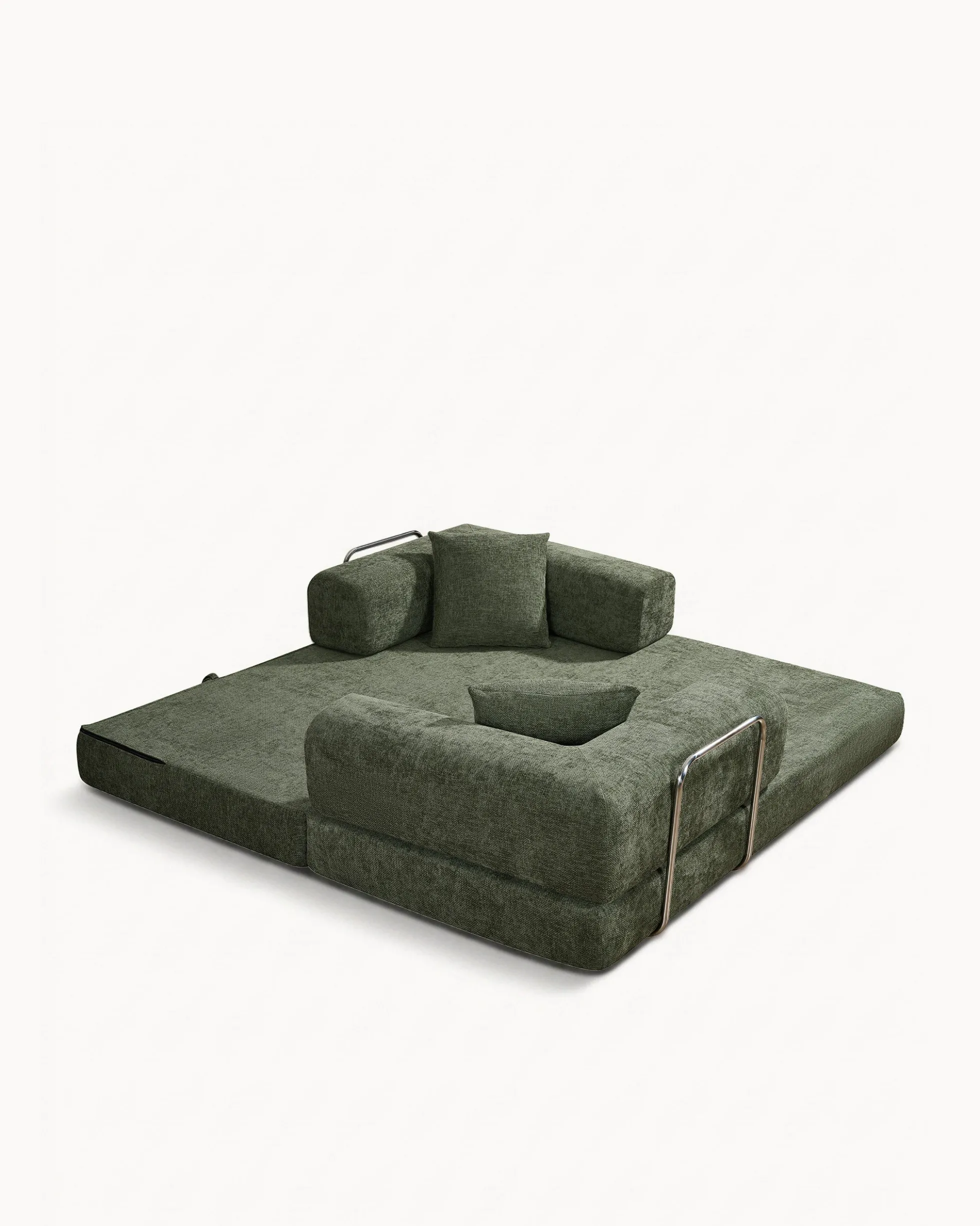 Sofás POP UP! Sofá 3 lugares OPEN com cama embalado a vácuo