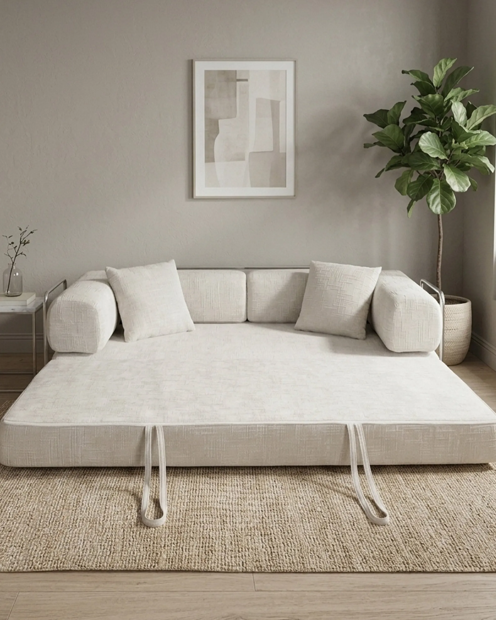 Sofás POP UP! Sofá 3 lugares OPEN com cama embalado a vácuo