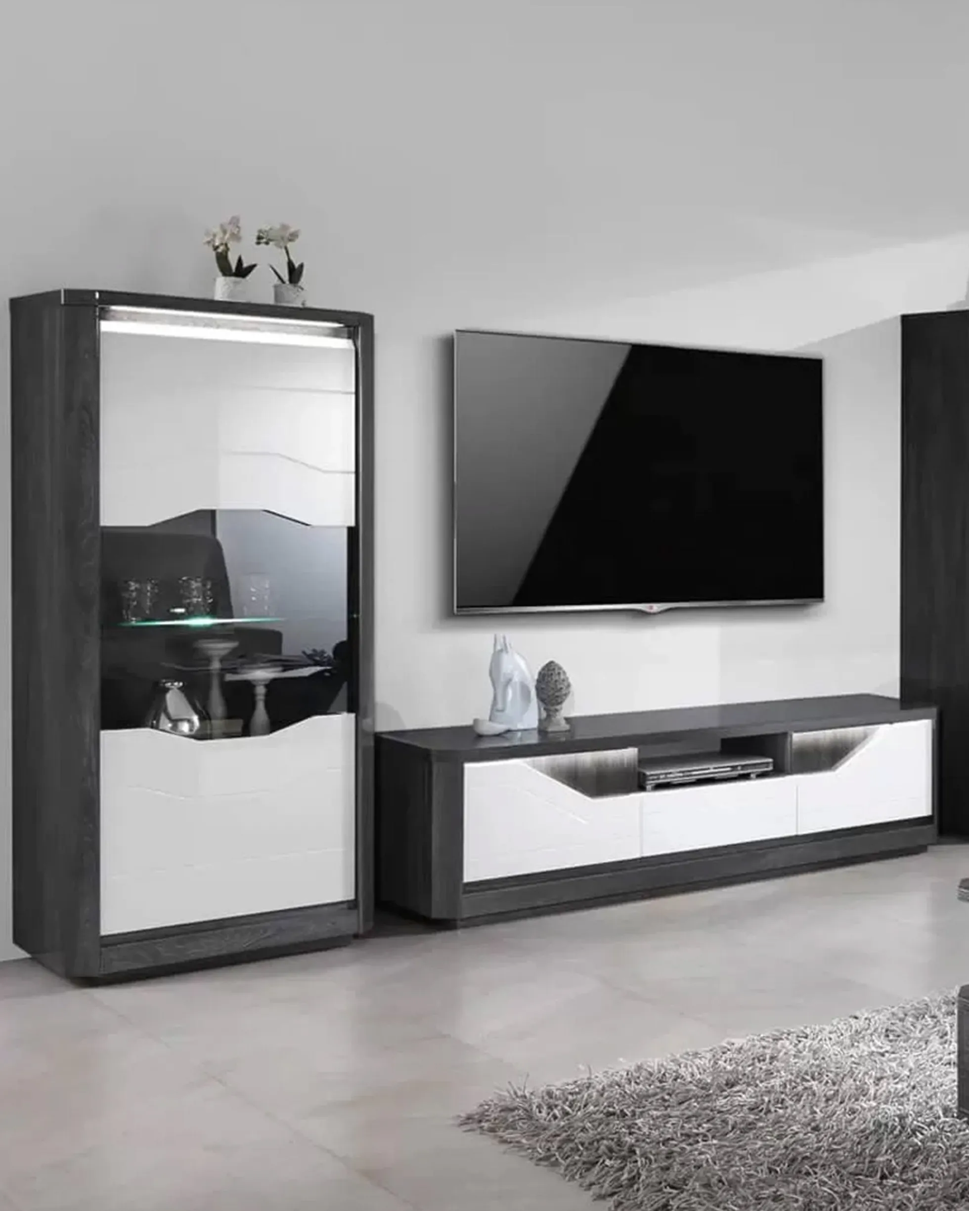 Vitrine MATERA com LED e 1 porta