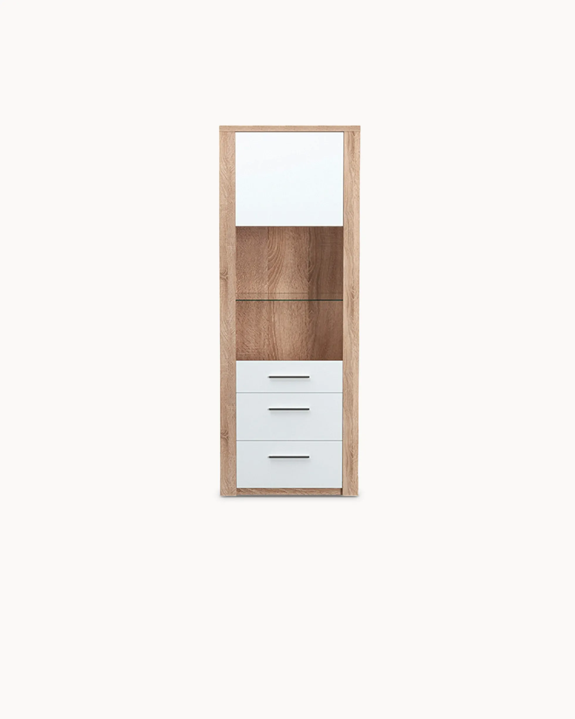 Vitrine PARIS com 1 porta e 3 gavetas