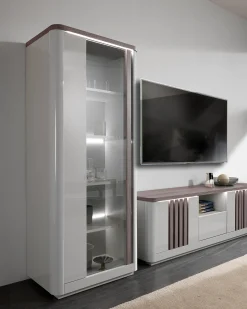 Vitrine PESARO com 1 porta e com LED